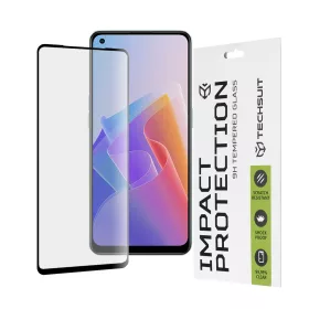   Techsuit - 111D Full Cover / Full Glue üvegfólia - Oppo Reno7 4G / Reno7 Lite / Reno8 Lite / OnePlus Nord N20 5G - Fekete széllel