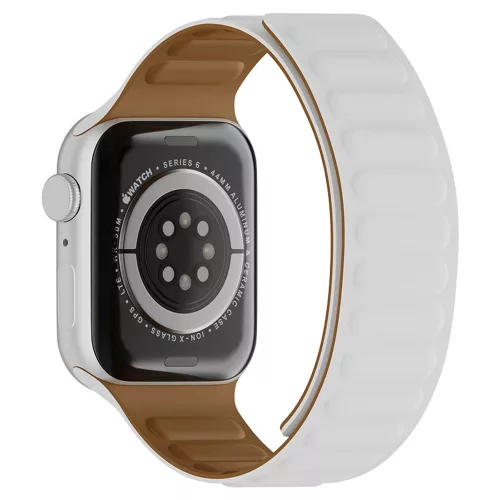 Techsuit - Watchband (W035) - Apple Watch 1/2/3/4/5/6/7/8/9/10/11/SE/SE 2/SE 3 (38/40/41/42mm) - White