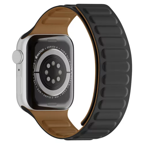 Techsuit - Watchband (W035) - Apple Watch 1/2/3/4/5/6/7/8/9/10/11/SE/SE 2/SE 3/Ultra/2/3 (42/44/45/46/49mm) - Black
