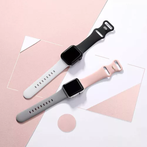 Techsuit - Watchband (W031) - Apple Watch 1/2/3/4/5/6/7/8/9/10/11/SE/SE 2/SE 3 (38/40/41/42mm) - Gray