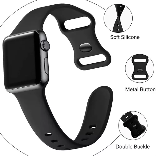 Techsuit - Watchband (W031) - Apple Watch 1/2/3/4/5/6/7/8/9/10/11/SE/SE 2/SE 3 (38/40/41/42mm) - Gray