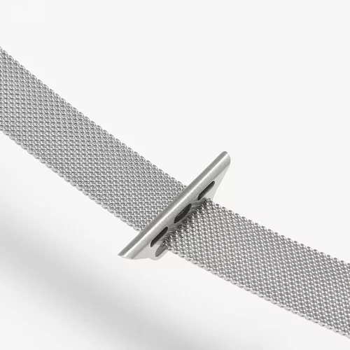 Techsuit - Watchband (W034) - Apple Watch 1/2/3/4/5/6/7/8/9/10/11/SE/SE 2/SE 3 (38/40/41/42mm) - Silver