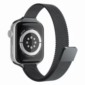   Techsuit - Watchband (W034) - Apple Watch 1/2/3/4/5/6/7/8/9/10/11/SE/SE 2/SE 3/Ultra/2/3 (42/44/45/46/49mm) - Black