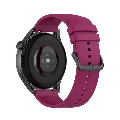 Techsuit - Watchband 20mm (W001) - Samsung Galaxy Watch 4/5/Active 2, Huawei Watch GT 3 (42mm)/GT 3 Pro (43mm) - Dark Red
