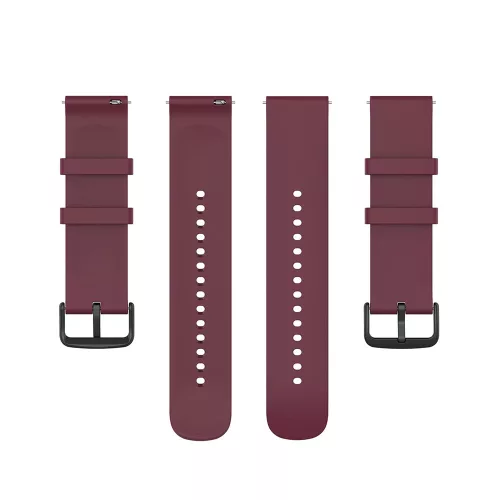 Techsuit - Watchband 20mm (W001) - Samsung Galaxy Watch 4/5/Active 2, Huawei Watch GT 3 (42mm)/GT 3 Pro (43mm) - Dark Red