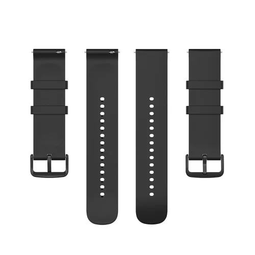 Techsuit - Watchband 22mm (W001) - Samsung Galaxy Watch (46mm)/Watch 3/Gear S3, Huawei Watch GT/GT 2/GT 3 (46mm) - Black