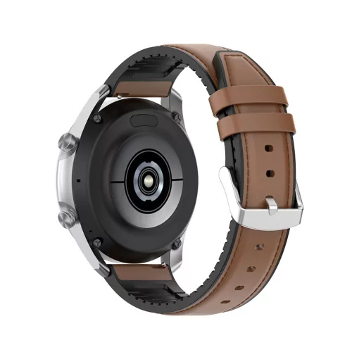 Techsuit - Watchband 20mm (W007) - Samsung Galaxy Watch 4/5/Active 2, Huawei Watch GT 3 (42mm)/GT 3 Pro (43mm) - Brown