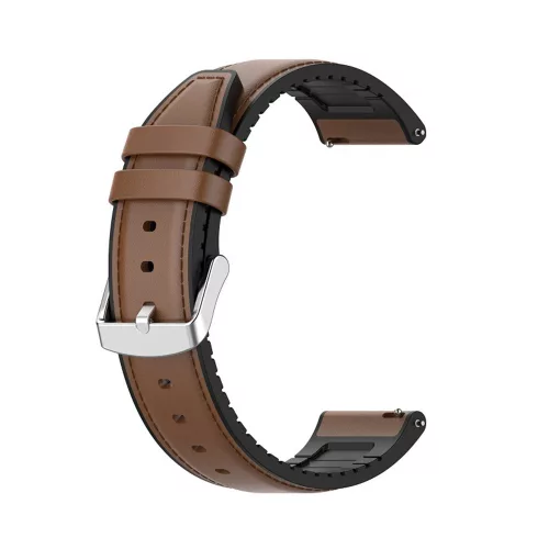 Techsuit - Watchband 22mm (W007) - Samsung Galaxy Watch (46mm)/Watch 3/Gear S3, Huawei Watch GT/GT 2/GT 3 (46mm) - Brown