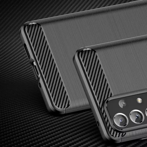 Techsuit - Carbon szilikon tok - Samsung Galaxy A13 4G - Fekete