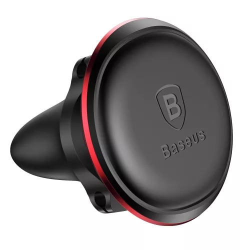 Baseus - Autós tartó SUGX-A09 (C40141201913-00) - Mágneses tapadás Szellőzőrácsra, 360° forgás, Kábellel Holder - Red