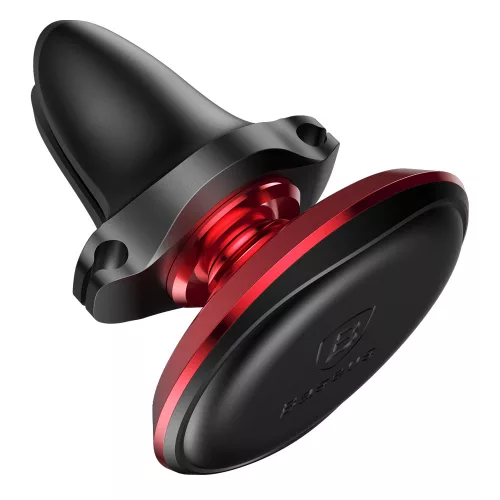 Baseus - Autós tartó SUGX-A09 (C40141201913-00) - Mágneses tapadás Szellőzőrácsra, 360° forgás, Kábellel Holder - Red