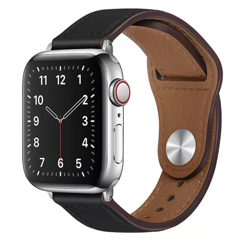 Techsuit - Watchband (W033) for MEN - Apple Watch 1/2/3/4/5/6/7/8/9/10/11/SE/SE 2/SE 3/Ultra/2/3 (42/44/45/46/49mm) - Fekete