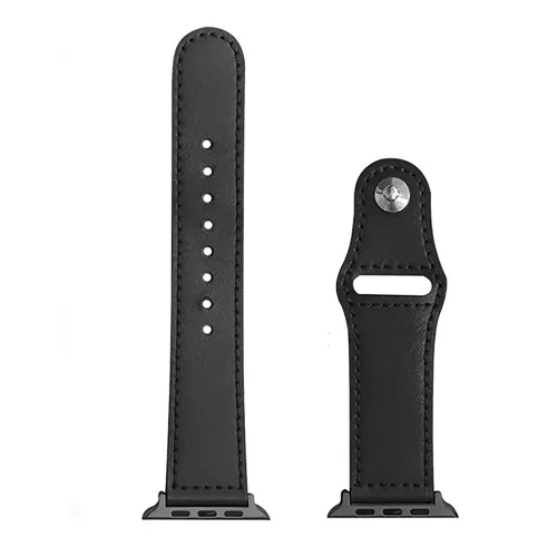 Techsuit - Watchband (W033) for MEN - Apple Watch 1/2/3/4/5/6/7/8/9/10/11/SE/SE 2/SE 3/Ultra/2/3 (42/44/45/46/49mm) - Fekete