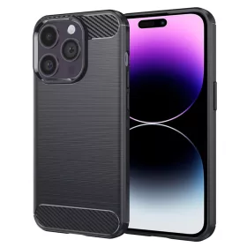Techsuit - Carbon szilikon tok - iPhone 14 Pro Max - Fekete