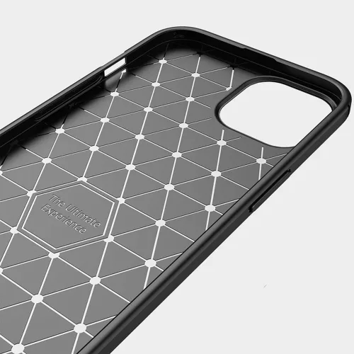 Techsuit - Carbon szilikon tok - iPhone 14 - Fekete