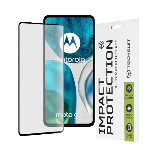 Techsuit - 111D Full Cover / Full Glue üvegfólia - Motorola Moto G52 / Moto G82 5G - Fekete széllel